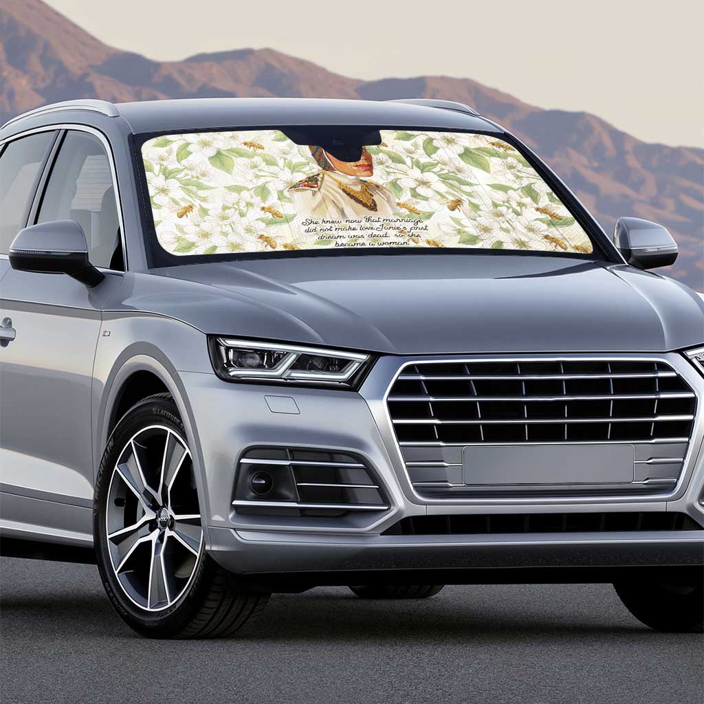 Zora Neale Hurston Auto Sun Shade Floral Illustration Featuring Janie’s Dream from Their Eyes Were Watching God - African Pride