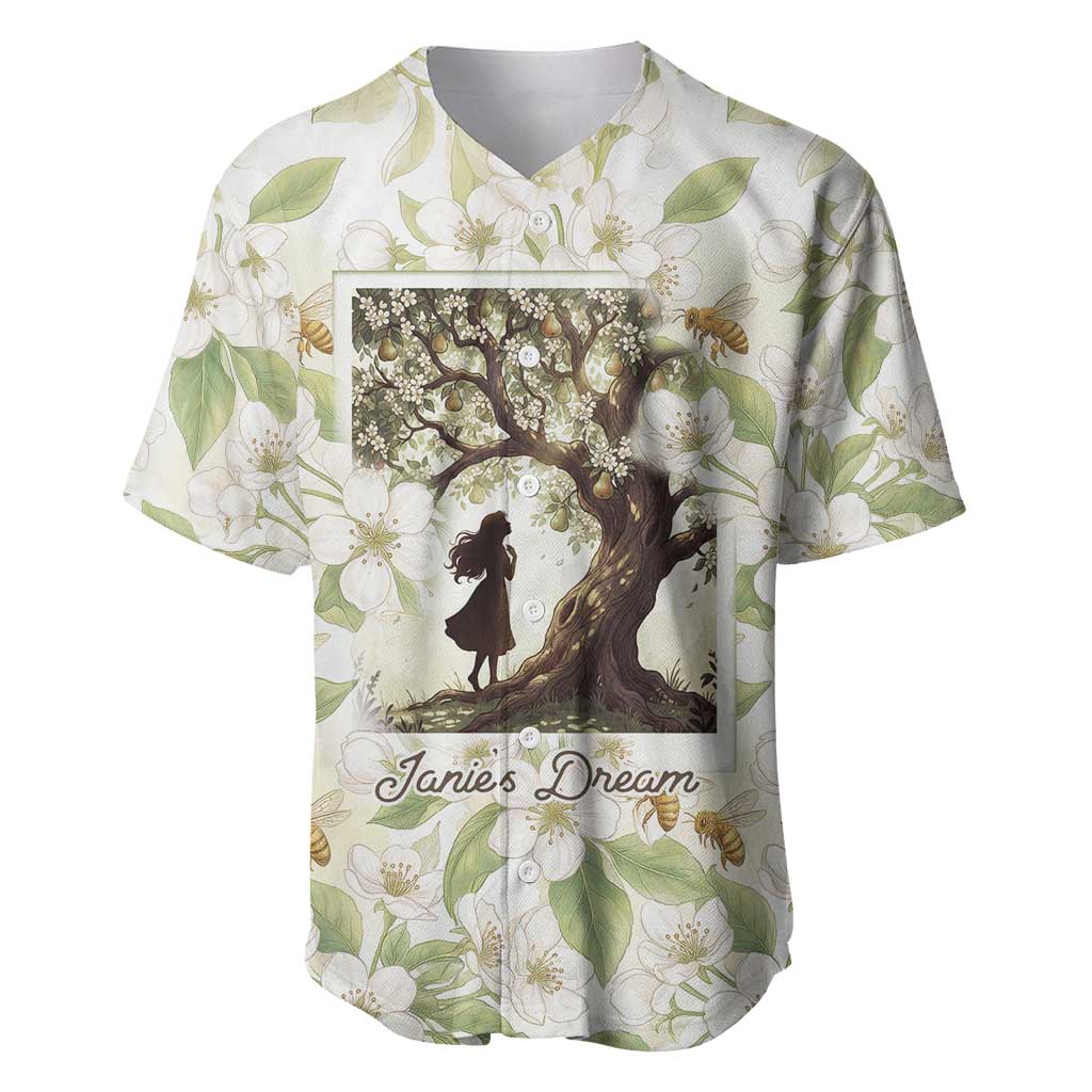 Zora Neale Hurston Baseball Jersey Floral Illustration Featuring Janie’s Dream from Their Eyes Were Watching God - African Pride