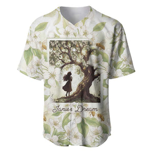 Zora Neale Hurston Baseball Jersey Floral Illustration Featuring Janie’s Dream from Their Eyes Were Watching God - African Pride