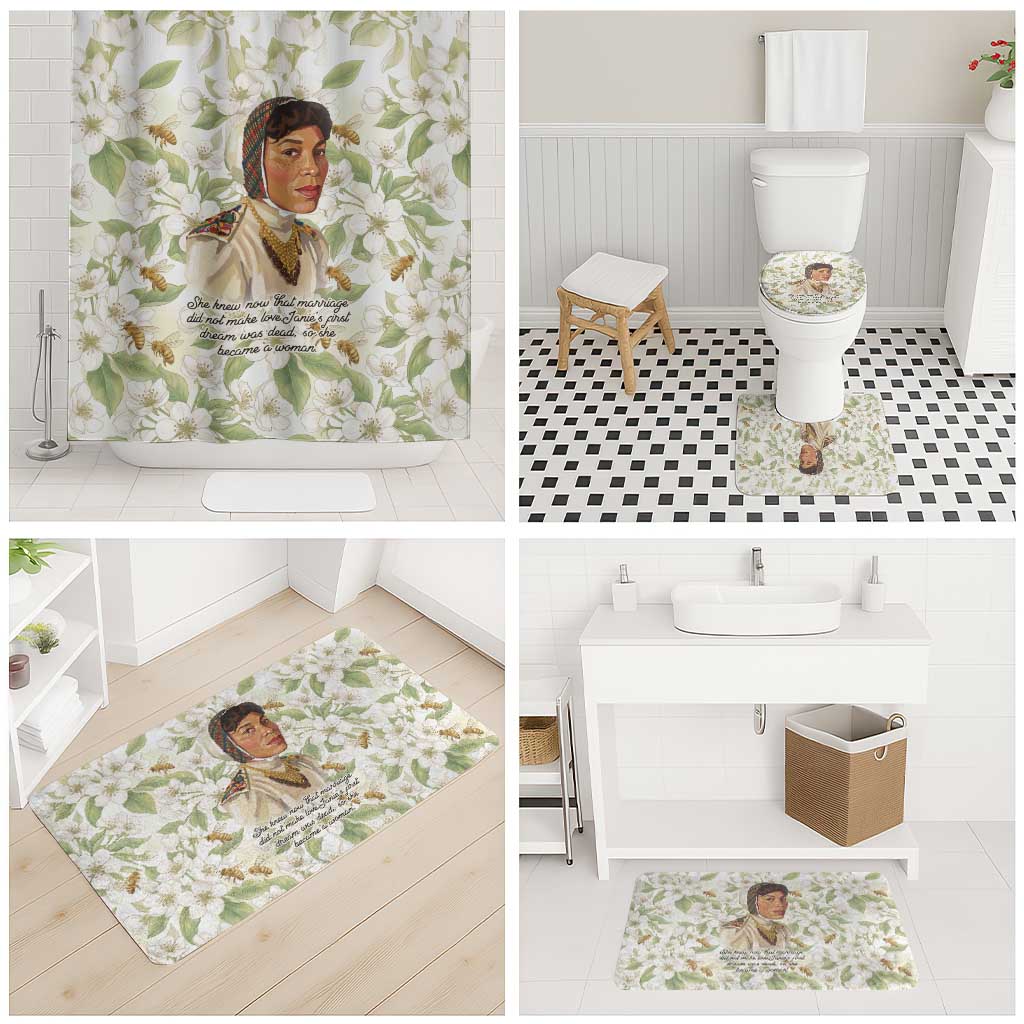 Zora Neale Hurston Bathroom Set Floral Illustration Featuring Janie’s Dream from Their Eyes Were Watching God - African Pride