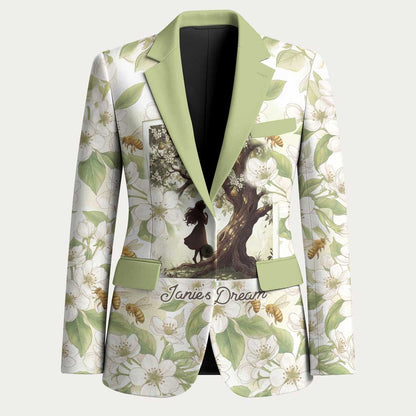 Zora Neale Hurston Blazer Floral Illustration Featuring Janie’s Dream from Their Eyes Were Watching God - African Pride