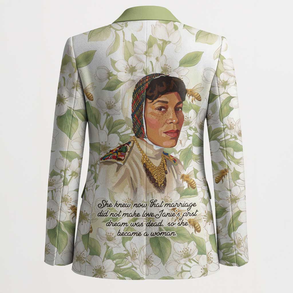 Zora Neale Hurston Blazer Floral Illustration Featuring Janie’s Dream from Their Eyes Were Watching God - African Pride