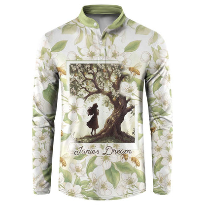 Zora Neale Hurston Button Sweatshirt Floral Illustration Featuring Janie’s Dream from Their Eyes Were Watching God