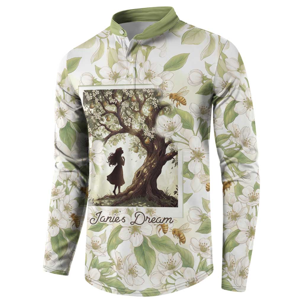 Zora Neale Hurston Button Sweatshirt Floral Illustration Featuring Janie’s Dream from Their Eyes Were Watching God