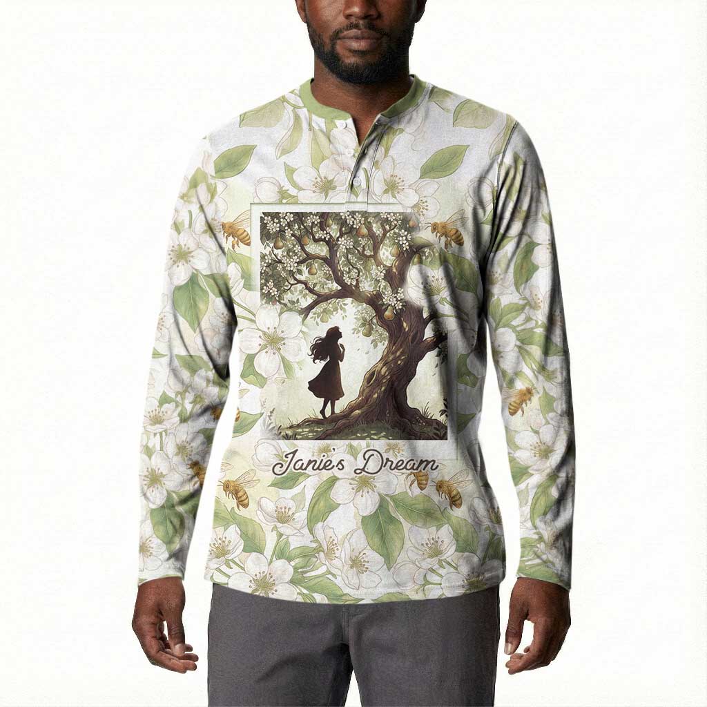 Zora Neale Hurston Button Sweatshirt Floral Illustration Featuring Janie’s Dream from Their Eyes Were Watching God