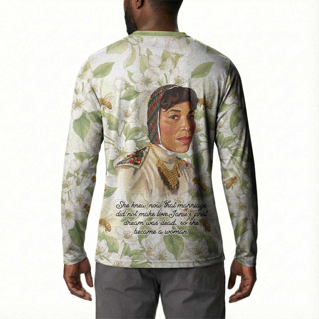 Zora Neale Hurston Button Sweatshirt Floral Illustration Featuring Janie’s Dream from Their Eyes Were Watching God