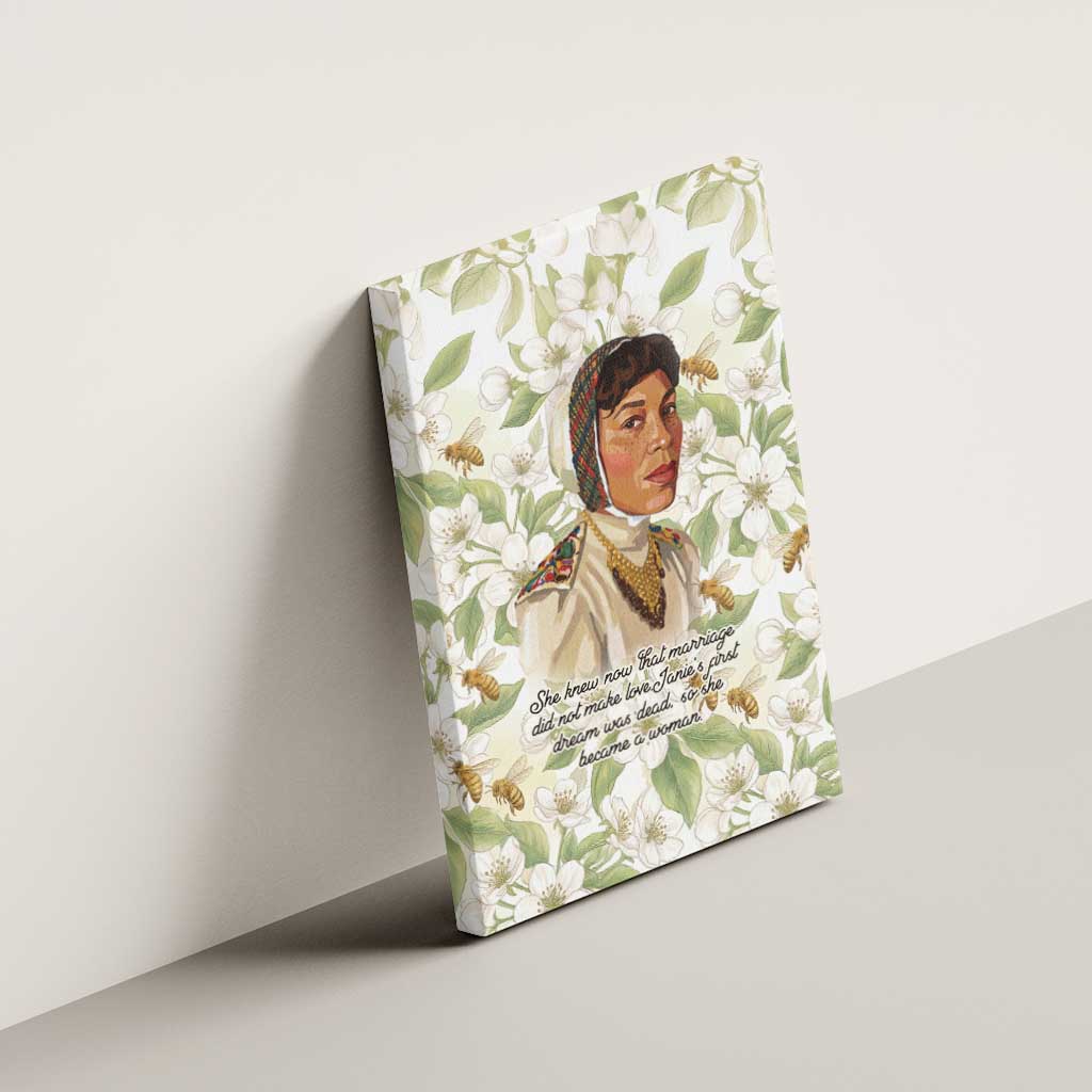 Zora Neale Hurston Canvas Wall Art Floral Illustration Featuring Janie’s Dream from Their Eyes Were Watching God - African Pride