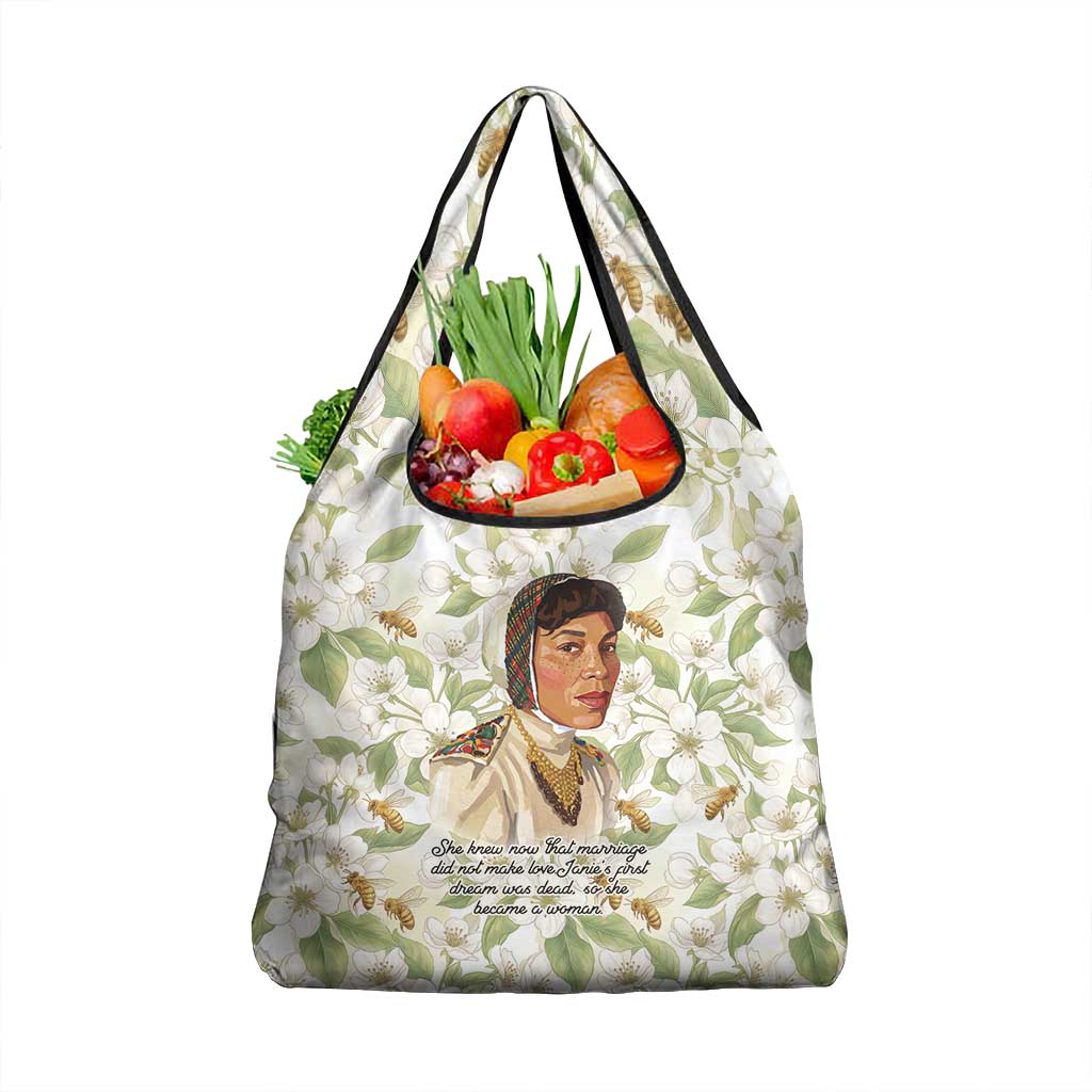 Zora Neale Hurston Grocery Bag Floral Illustration Featuring Janie’s Dream from Their Eyes Were Watching God - African Pride