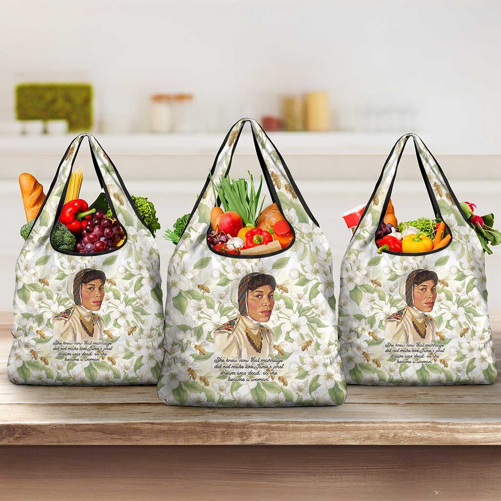 Zora Neale Hurston Grocery Bag Floral Illustration Featuring Janie’s Dream from Their Eyes Were Watching God - African Pride