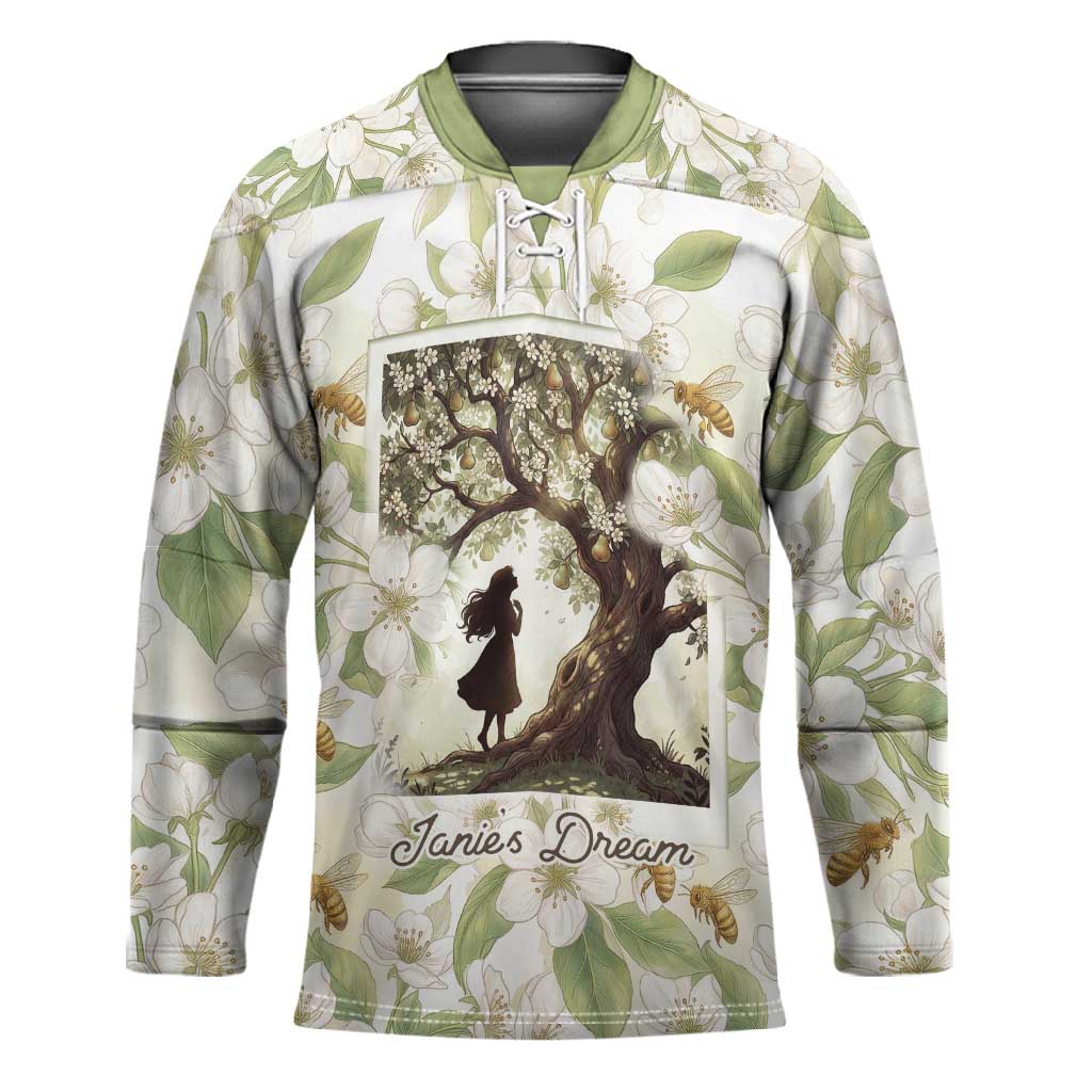Zora Neale Hurston Hockey Jersey Floral Illustration Featuring Janie’s Dream from Their Eyes Were Watching God - African Pride