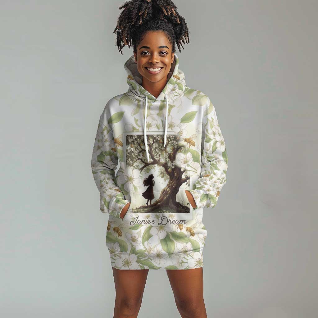 Zora Neale Hurston Hoodie Dress Floral Illustration Featuring Janie’s Dream from Their Eyes Were Watching God - African Pride