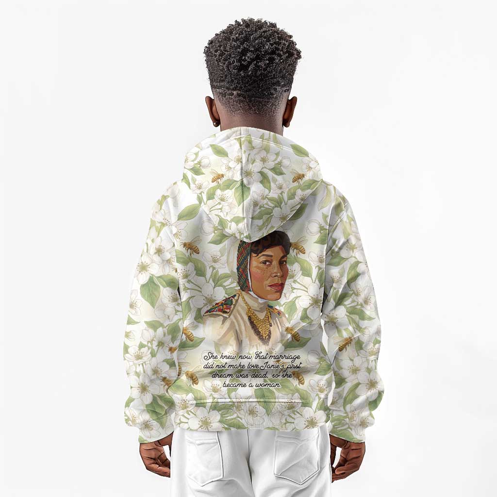 Zora Neale Hurston Kid Hoodie Floral Illustration Featuring Janie’s Dream from Their Eyes Were Watching God - African Pride