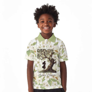 Zora Neale Hurston Kid Polo Shirt Floral Illustration Featuring Janie’s Dream from Their Eyes Were Watching God - African Pride