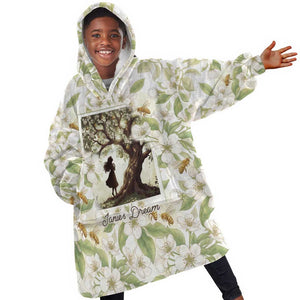 Zora Neale Hurston Kid Wearable Blanket Hoodie Floral Illustration Featuring Janie’s Dream from Their Eyes Were Watching God - African Pride