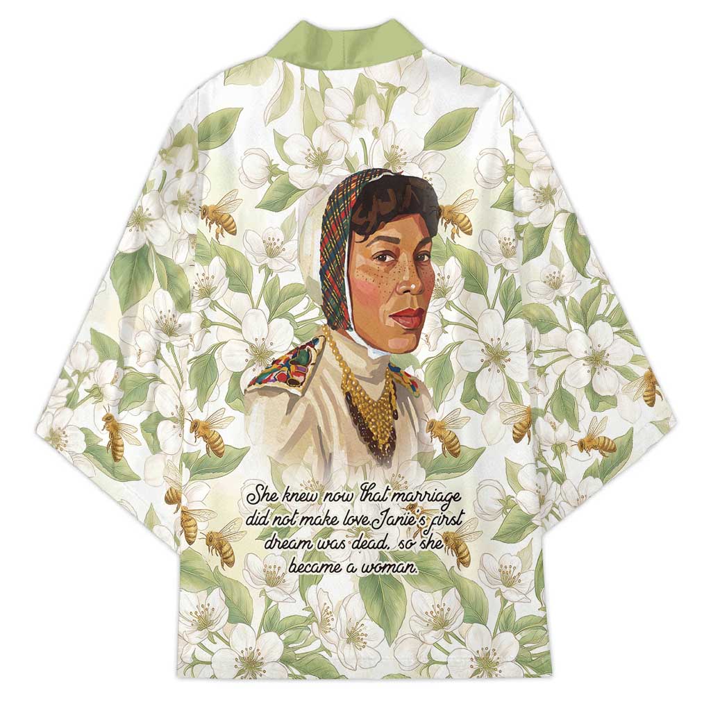 Zora Neale Hurston Kimono Floral Illustration Featuring Janie’s Dream from Their Eyes Were Watching God - African Pride