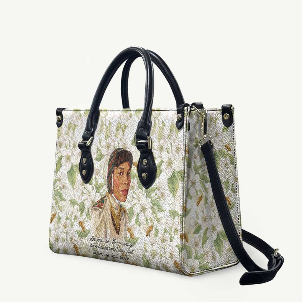 Zora Neale Hurston Leather Bag Floral Illustration Featuring Janie’s Dream from Their Eyes Were Watching God - African Pride