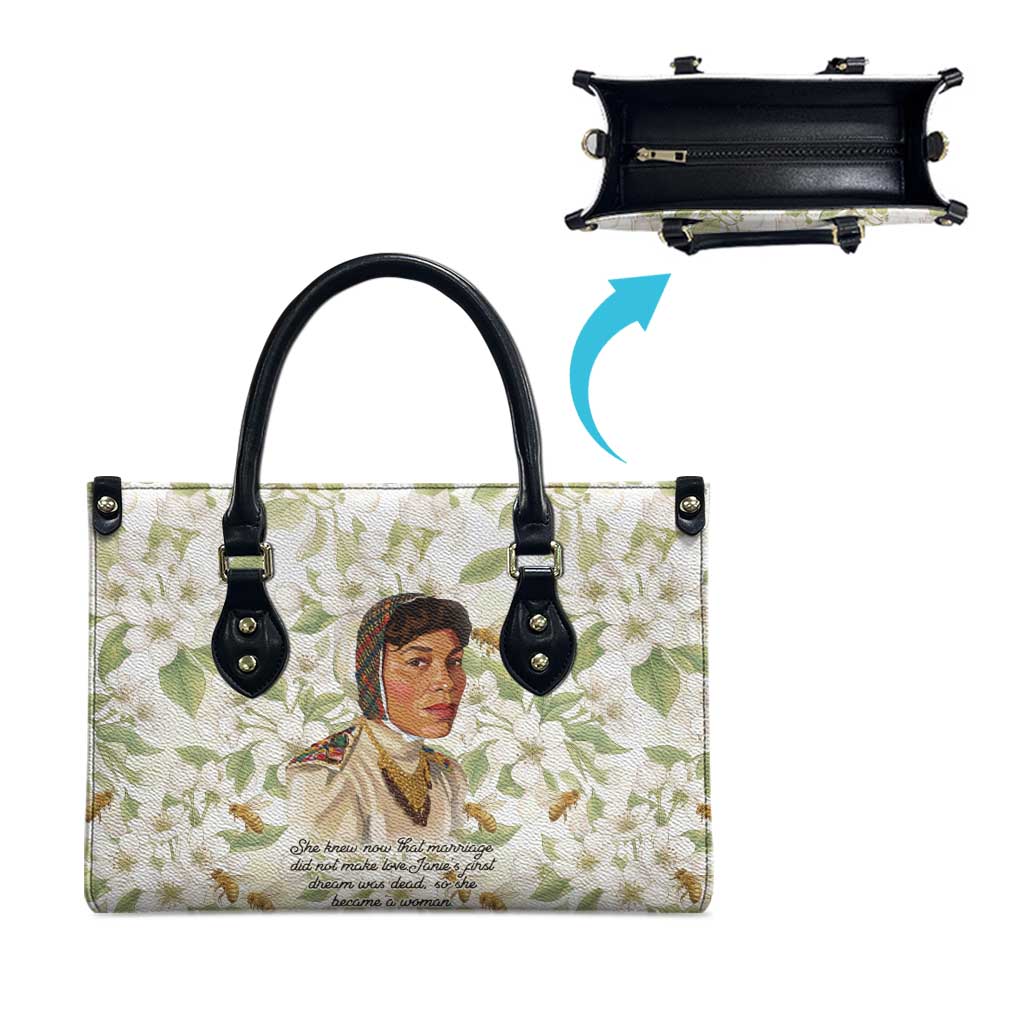 Zora Neale Hurston Leather Bag Floral Illustration Featuring Janie’s Dream from Their Eyes Were Watching God - African Pride