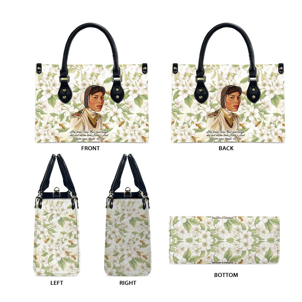 Zora Neale Hurston Leather Bag Floral Illustration Featuring Janie’s Dream from Their Eyes Were Watching God - African Pride