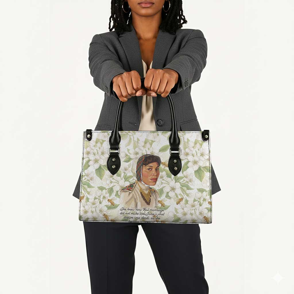 Zora Neale Hurston Leather Bag Floral Illustration Featuring Janie’s Dream from Their Eyes Were Watching God - African Pride