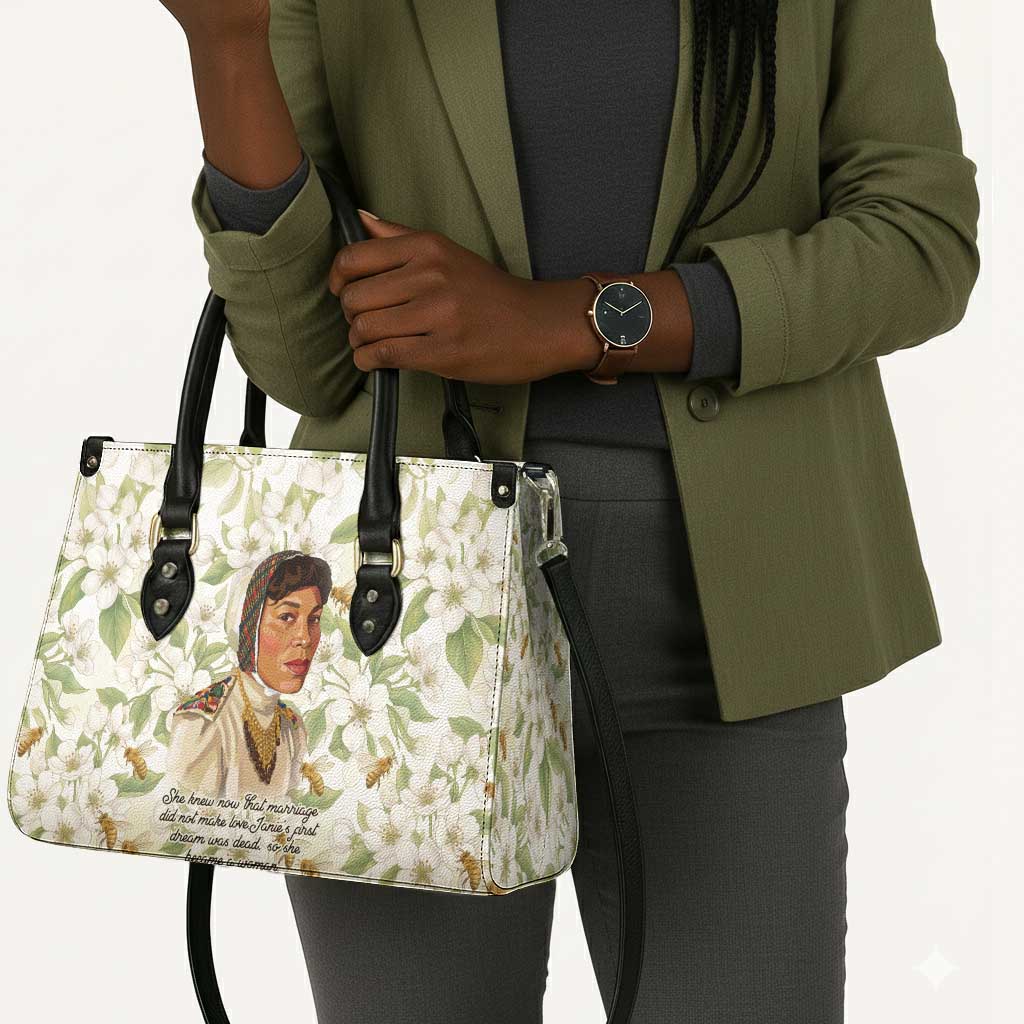 Zora Neale Hurston Leather Bag Floral Illustration Featuring Janie’s Dream from Their Eyes Were Watching God - African Pride