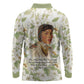 Zora Neale Hurston Long Sleeve Polo Shirt Floral Illustration Featuring Janie’s Dream from Their Eyes Were Watching God - African Pride