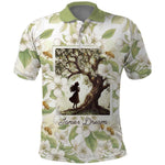 Zora Neale Hurston Polo Shirt Floral Illustration Featuring Janie’s Dream from Their Eyes Were Watching God - African Pride