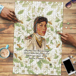 Zora Neale Hurston Puzzle Floral Illustration Featuring Janie’s Dream from Their Eyes Were Watching God - African Pride