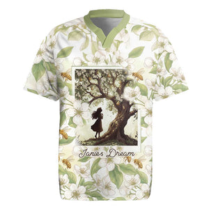 Zora Neale Hurston Rugby Jersey Floral Illustration Featuring Janie’s Dream from Their Eyes Were Watching God - African Pride
