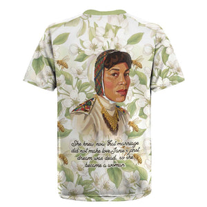 Zora Neale Hurston Rugby Jersey Floral Illustration Featuring Janie’s Dream from Their Eyes Were Watching God - African Pride