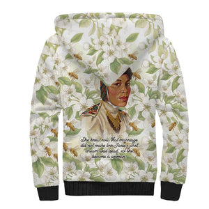 Zora Neale Hurston Sherpa Hoodie Floral Illustration Featuring Janie’s Dream from Their Eyes Were Watching God - African Pride