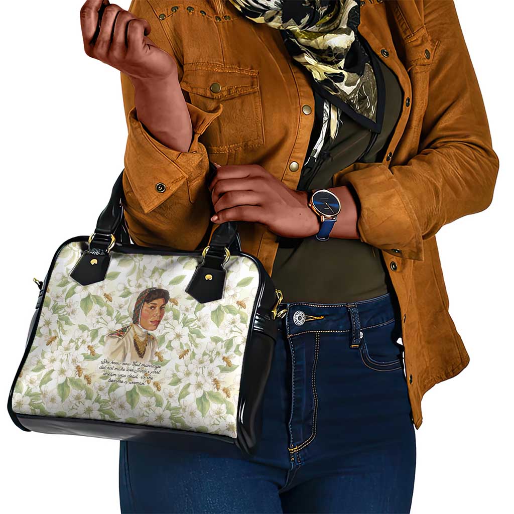 Zora Neale Hurston Shoulder Handbag Floral Illustration Featuring Janie’s Dream from Their Eyes Were Watching God - African Pride