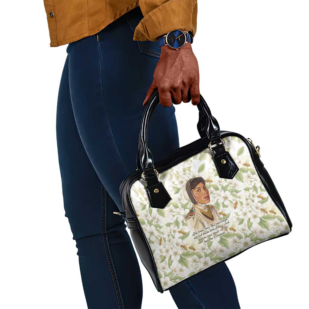 Zora Neale Hurston Shoulder Handbag Floral Illustration Featuring Janie’s Dream from Their Eyes Were Watching God - African Pride