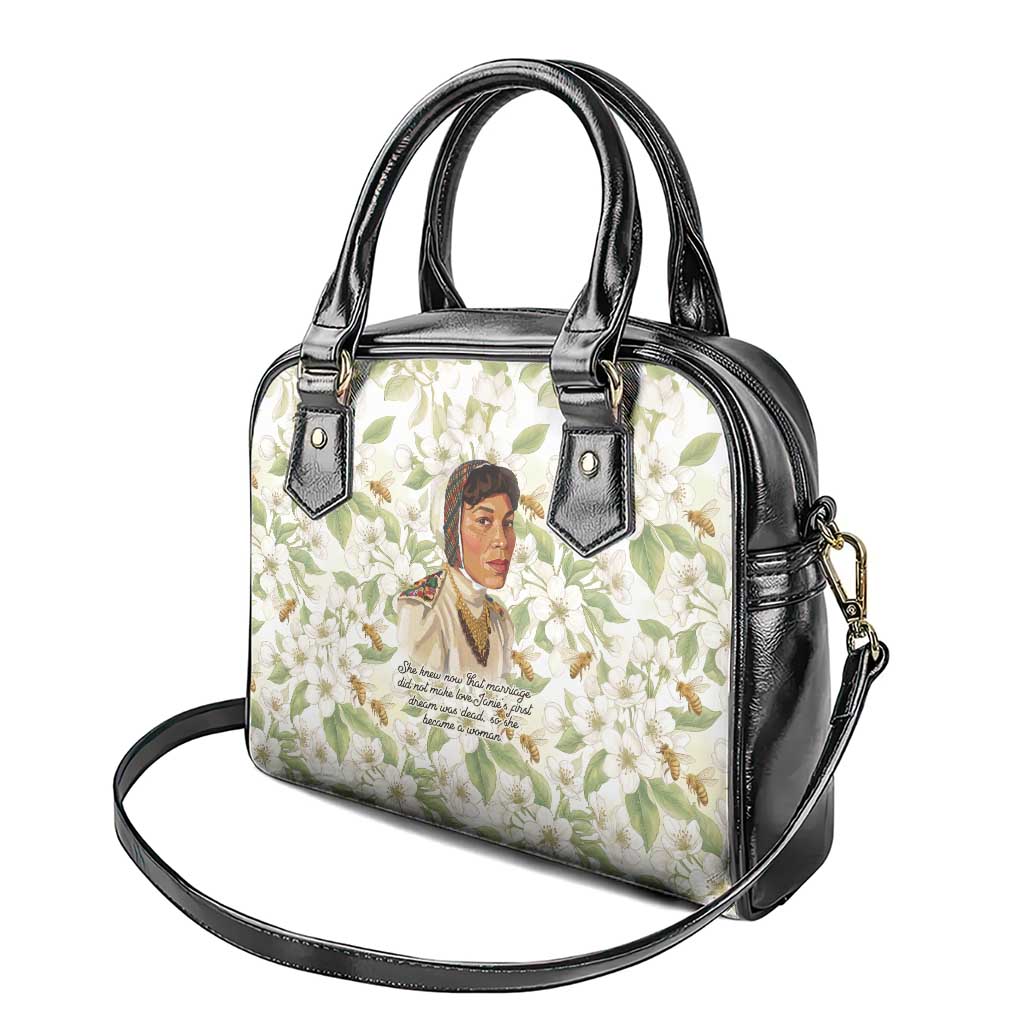 Zora Neale Hurston Shoulder Handbag Floral Illustration Featuring Janie’s Dream from Their Eyes Were Watching God - African Pride