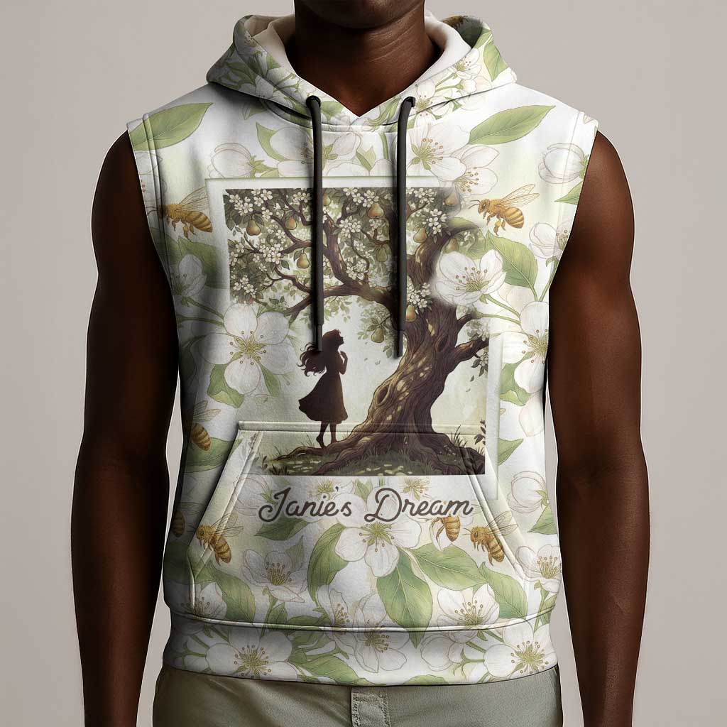 Zora Neale Hurston Sleeveless Hoodie Floral Illustration Featuring Janie’s Dream from Their Eyes Were Watching God - African Pride