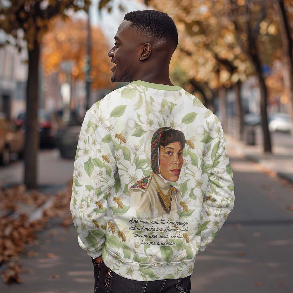 Zora Neale Hurston Sweatshirt Floral Illustration Featuring Janie’s Dream from Their Eyes Were Watching God - African Pride