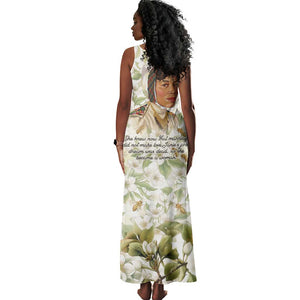 Zora Neale Hurston Tank Maxi Dress Floral Illustration Featuring Janie’s Dream from Their Eyes Were Watching God - African Pride