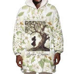 Zora Neale Hurston Wearable Blanket Hoodie Floral Illustration Featuring Janie’s Dream from Their Eyes Were Watching God - African Pride