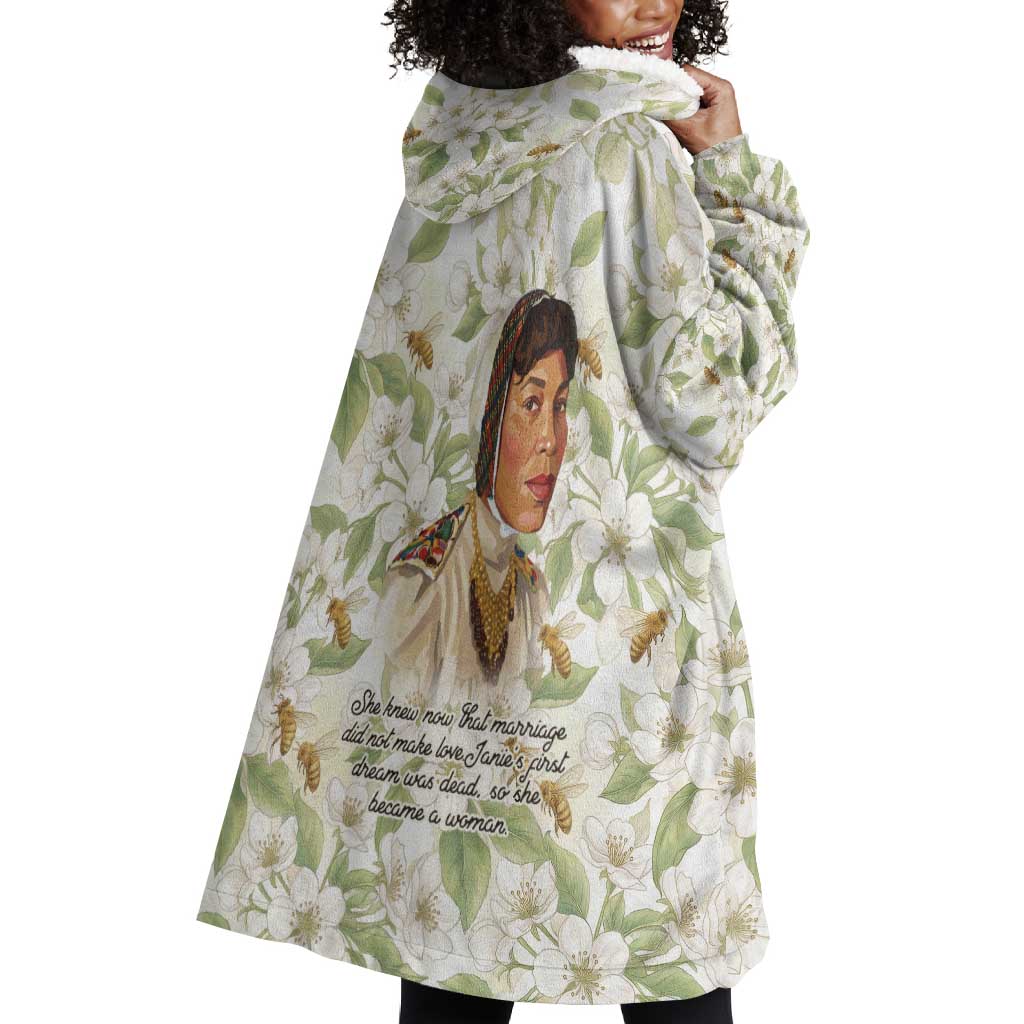 Zora Neale Hurston Wearable Blanket Hoodie Floral Illustration Featuring Janie’s Dream from Their Eyes Were Watching God - African Pride