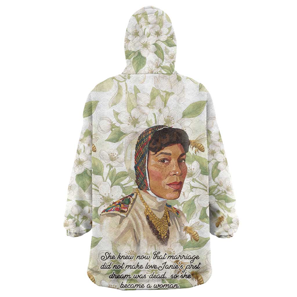 Zora Neale Hurston Wearable Blanket Hoodie Floral Illustration Featuring Janie’s Dream from Their Eyes Were Watching God - African Pride