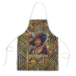 Zora Neale Hurston Apron Bold Kente and Art Deco Pattern - I Am Not Tragically Colored - African Pride
