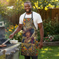 Zora Neale Hurston Apron Bold Kente and Art Deco Pattern - I Am Not Tragically Colored - African Pride