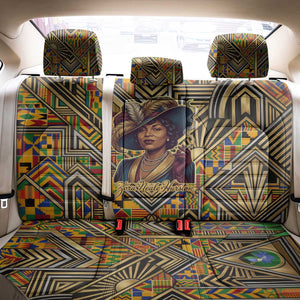 Zora Neale Hurston Back Car Seat Cover Bold Kente and Art Deco Pattern - I Am Not Tragically Colored - African Pride