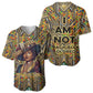 Zora Neale Hurston Baseball Jersey Bold Kente and Art Deco Pattern - I Am Not Tragically Colored - African Pride