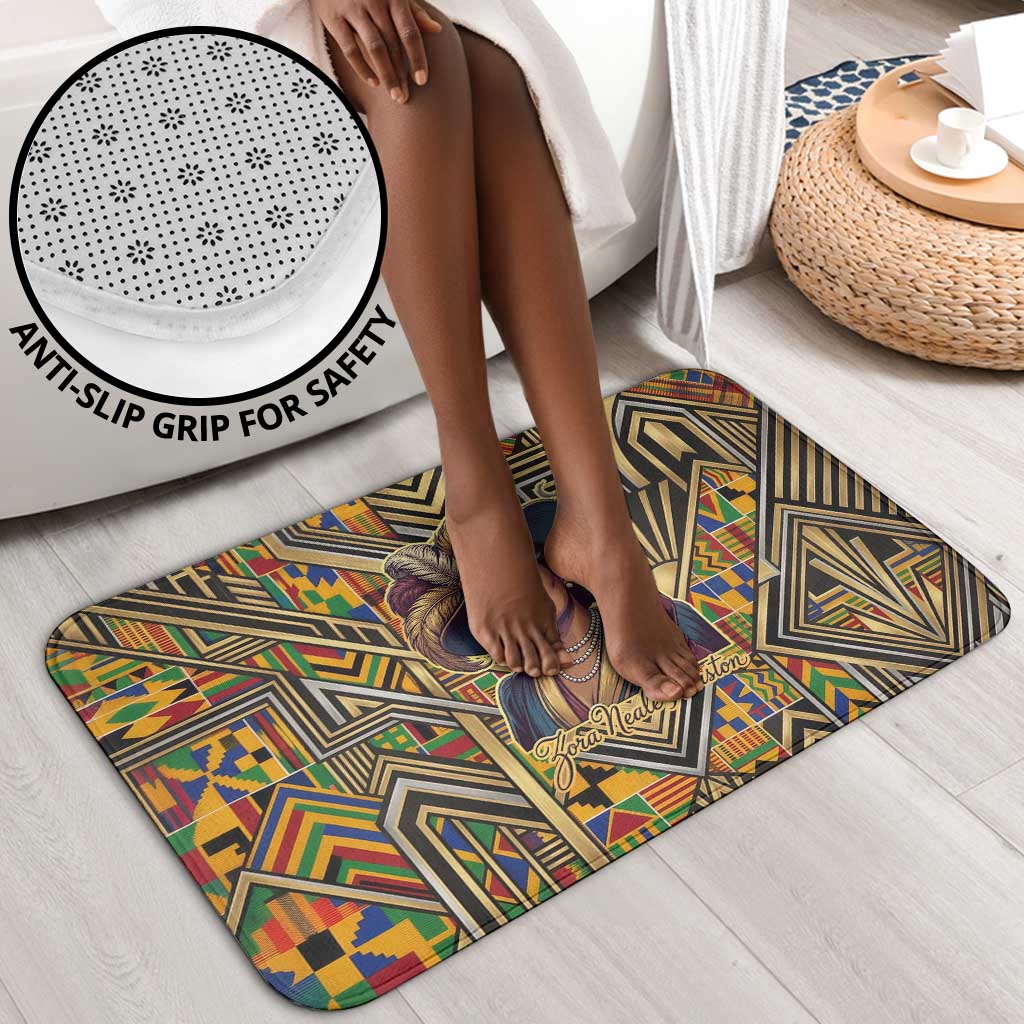 Zora Neale Hurston Bathroom Set Bold Kente and Art Deco Pattern - I Am Not Tragically Colored - African Pride