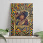 Zora Neale Hurston Canvas Wall Art Bold Kente and Art Deco Pattern - I Am Not Tragically Colored - African Pride
