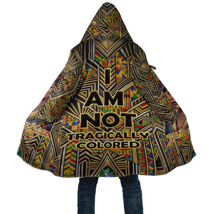 Zora Neale Hurston Cloak Bold Kente and Art Deco Pattern - I Am Not Tragically Colored - African Pride
