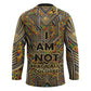 Zora Neale Hurston Hockey Jersey Bold Kente and Art Deco Pattern - I Am Not Tragically Colored - African Pride