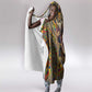 Zora Neale Hurston Hooded Blanket Bold Kente and Art Deco Pattern - I Am Not Tragically Colored - African Pride