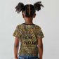 Zora Neale Hurston Kid T shirt Bold Kente and Art Deco Pattern - I Am Not Tragically Colored - African Pride
