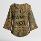 Zora Neale Hurston Kimono Sleeve Blouse Bold Kente and Art Deco Pattern - I Am Not Tragically Colored - African Pride